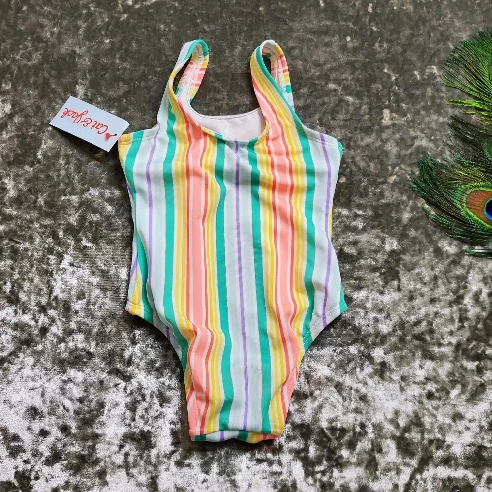 Cat & Jack‎ Colorful Striped Swimsuit